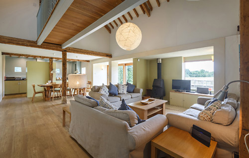 Hall Barn interior. Photo: Quaker Barns