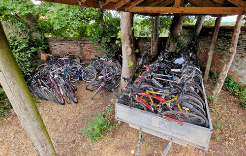 Around 80 bicycles were donated last month for the Welcome Wheels project. Photo: submitted