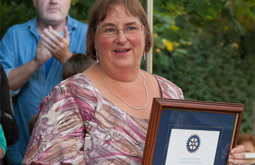 Dr Barbara Kelly received a Rotary award in recognition of her services to the Reepham community. Photo: John Tym