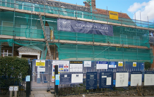 The Dial House will open on 29 September: meanwhile, there's a lot of signage going on here