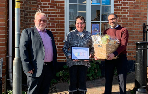 Left to right: Tony Dean, chief officer, Norfolk Local Pharmaceutical Committee; Joy Pickering, Reepham Good Neighbour Scheme; and Guppy Kular, Motts Pharmacy.