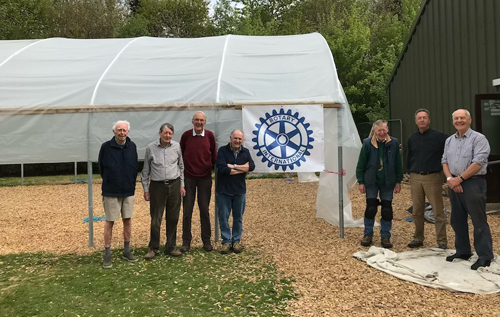 Reepham Rotary club members during construction of an all-weather covered area for the 2nd Reepham Scout Group at its Smugglers Lane headquarters. Photo: Richard Cooke