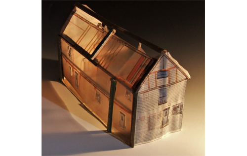 Jules Allen's experimentation model of Ware Hall Paper House; final work to be revealed on 26 May