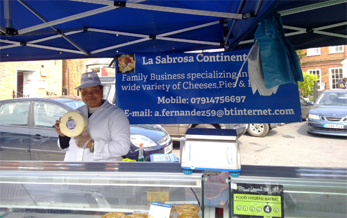 Rosa, the proprietor of La Sabrosa Continental ' the new cheese stall in Reepham's weekly market