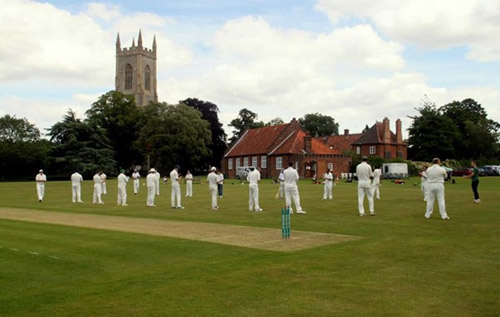 The teams line up ahead of a warm-up fixture. Photo: The teams line up ahead of a warm-up fixture. Photos: Reepham and Salle Cricket Club