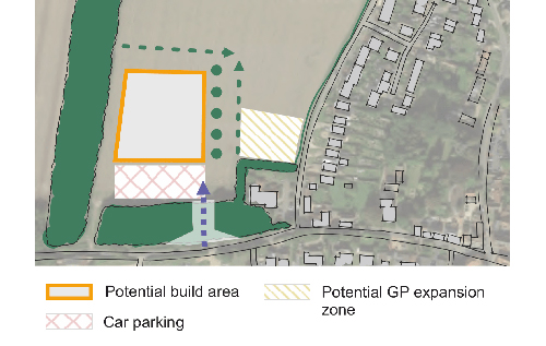 Image: Plan of the site showing building location and access from Dereham Road