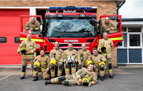 Firefighters at Reepham Fire Station. Photo: Teele Photography