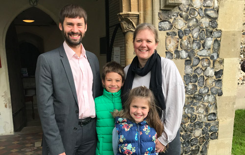 Richard and Laura Turk with their children Jacob and Hannah. Photo: submitted