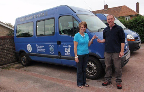 Jeannette Overton (left), who has retired from volunteer driving, hands over the keys of the Reepham Rovers to John McKean, manager of the Whitwell Hall Country Centre, which has been merged with the Reepham Patient Care Fund