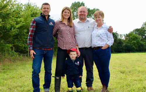 From left: Jeremy and Kathryn Buxton of Eves Hill Farm with their son Edward, and Clive and Paula Bidmead of Rockland Herefords. Photos: Jeremy Buxton