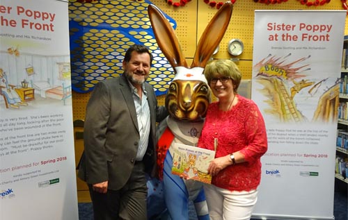Mik Richardson and Brenda Gostling at the launch of Sister Poppy at the Front. Picture: Reepham Community Press