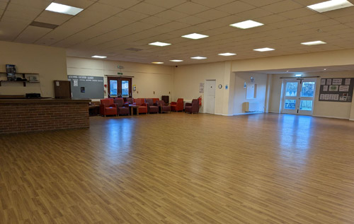 Stimpson's Piece pavilion features a spacious, open-plan hall that can be hired for regular classes or private functions. It has a fitted kitchen, ample tables and chairs and a bar area. Photos: Reepham Town Council
