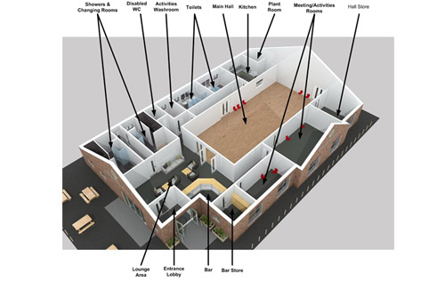 New Bawdeswell village hall design layout