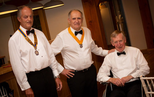 Left to right: Reepham & District Rotary Club president Tony Williams, president elect John Pickering and past president Steve Griggs. Photo: John Tym