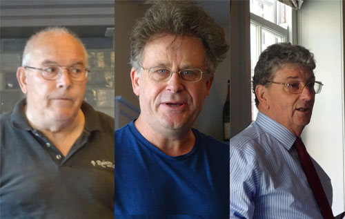 Left to right: Andrew Toomey, Rex Warner and Richard Cooke