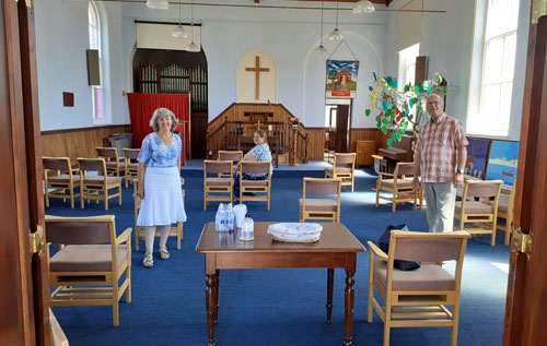 The stewards of Reepham Methodist Church are ready to welcome back worshippers. Photo: submitted