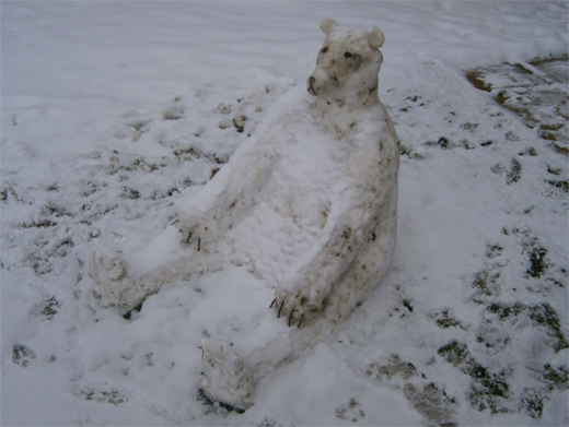 Four feet of snow outside!